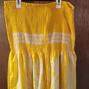 NWT Gypsie Blue Yellow Bandana Tube  Top Dress Swim Coverup